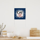 Cat hätte gerne ein Word Poster Wall Art (Küche)