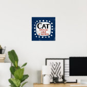 Cat hätte gerne ein Word Poster Wall Art (Heimbüro)