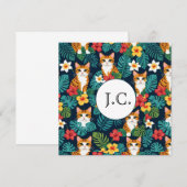 Cat Hawaiian Shirt Muster tropische Ingwer Einladung (Vorne/Hinten)