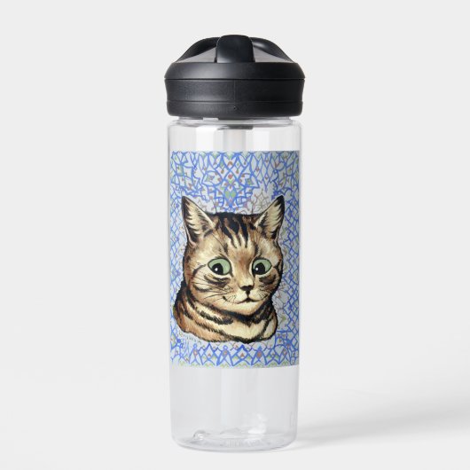 Cat head drawing by Louis Wain  Trinkflasche (Vorderseite)
