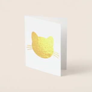 Cat Head Foil Card Folienkarte