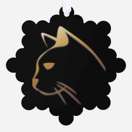 Cat Head Ornament Karte (Rückseite)