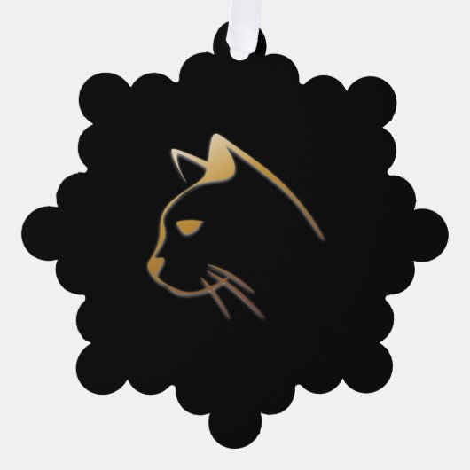 Cat Head Ornament Karte (Vorderseite)