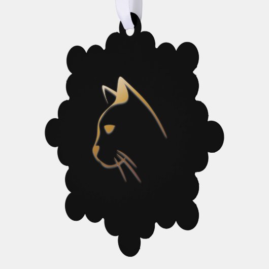 Cat Head Ornament Karte (Linke Ecke)