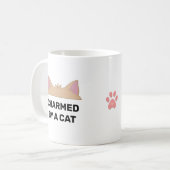 Cat Head & Personalisiert Funny Cat Zitat Kaffeeko Kaffeetasse (Vorderseite Links)