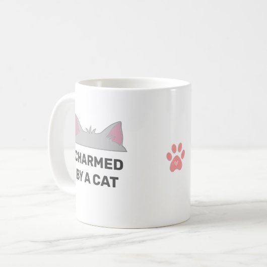 Cat Head & Personalisiert Funny Cat Zitat Kaffeetasse (Vorderseite Links)