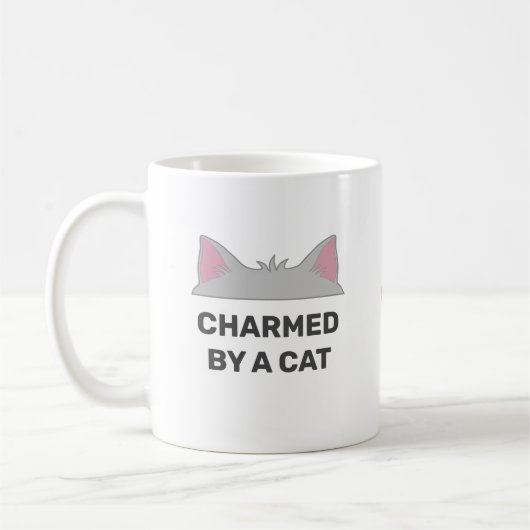 Cat Head & Personalisiert Funny Cat Zitat Kaffeetasse (Links)