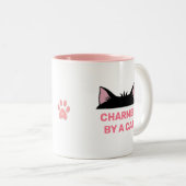 Cat Head & Personalisiert Funny Cat Zitat Zweifarbige Tasse (VorderseiteRechts)