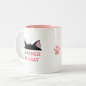 Cat Head & Personalisiert Funny Cat Zitat Zweifarbige Tasse (Vorderseite Links)