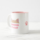 Cat Head & Personalisiert Funny Cat Zitat Zweifarbige Tasse (Vorderseite Links)