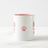 Cat Head & Personalisiert Funny Cat Zitat Zweifarbige Tasse (Mittel)
