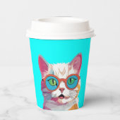 Cat Head Tragegläser Clipart Pappbecher (Rückseite)