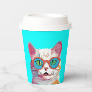 Cat Head Tragegläser Clipart Pappbecher