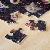 Cat Heads in Outer Space Funny Galaxy Pattern Puzzle (Seite)