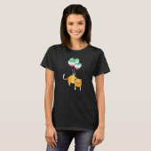 Cat Heart Balloon Abrosexual Pride T-Shirt (Vorne ganz)