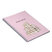 Cat Heart Glasses Books Notizblock (Rechte Seite)