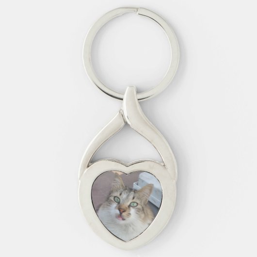 Cat Heart Keychain Schlüsselanhänger (Vorderseite)