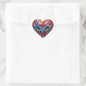 Cat heart STICKER (Tasche)