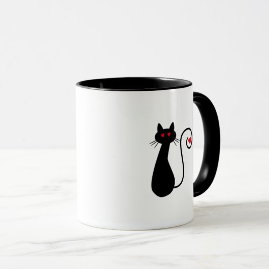 Cat Heart Tasse (VorderseiteRechts)