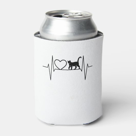 Cat Heartbeat Dosenkühler (Kanne Vorderseite)