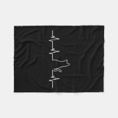 Cat Heartbeat Fleecedecke (Vorderseite (Horizontal))