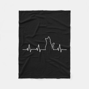 Cat Heartbeat Fleecedecke