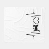 Cat Heartbeat Fleecedecke (Vorderseite (Horizontal))