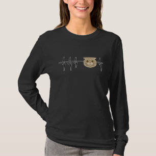 Cat Heartbeat I Cat I Scottish Fold Cat T-Shirt