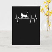 Cat Heartbeat Karte (Gelbe Blume)
