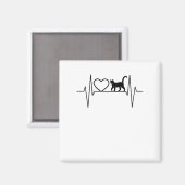 Cat Heartbeat Magnet (Vorderseite/Rückseite)