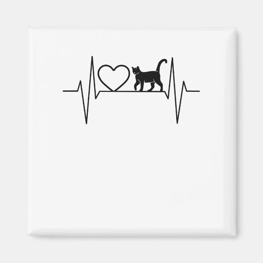 Cat Heartbeat Magnet (Vorne)