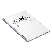 Cat Heartbeat Notizblock (Rechte Seite)