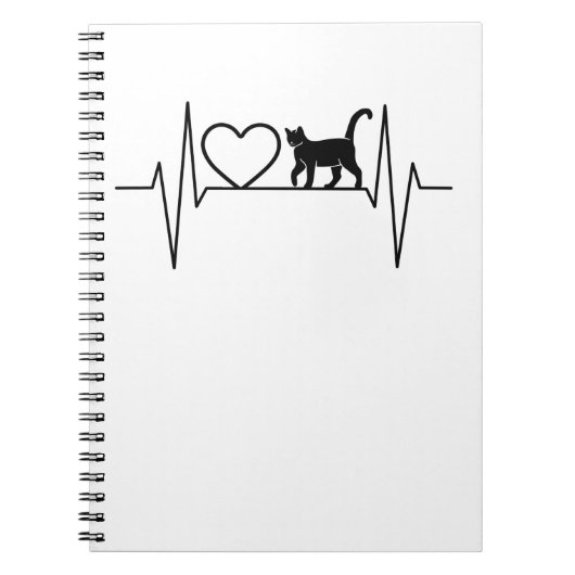 Cat Heartbeat Notizblock (Vorderseite)