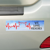 Cat Heartbeat, Wir Liebe rettet, bewölkt Himmel Autoaufkleber (Auf Auto)