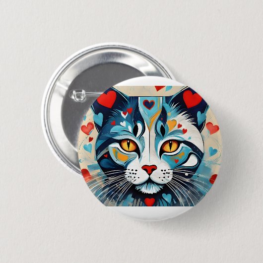 Cat Hearted Button (Vorne & Hinten)