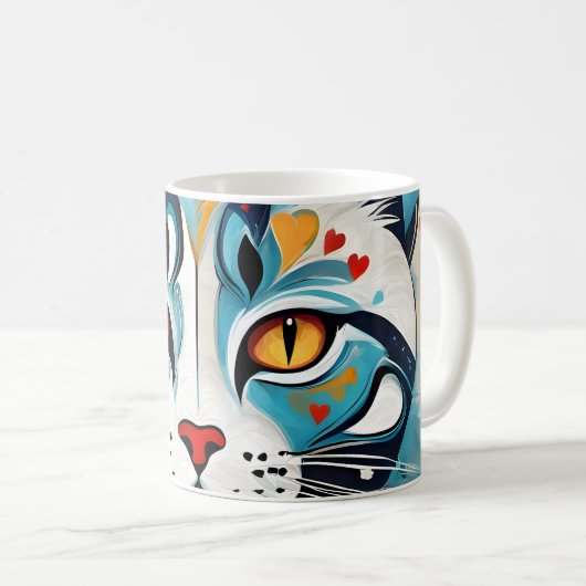 Cat Hearted Kaffeetasse (VorderseiteRechts)