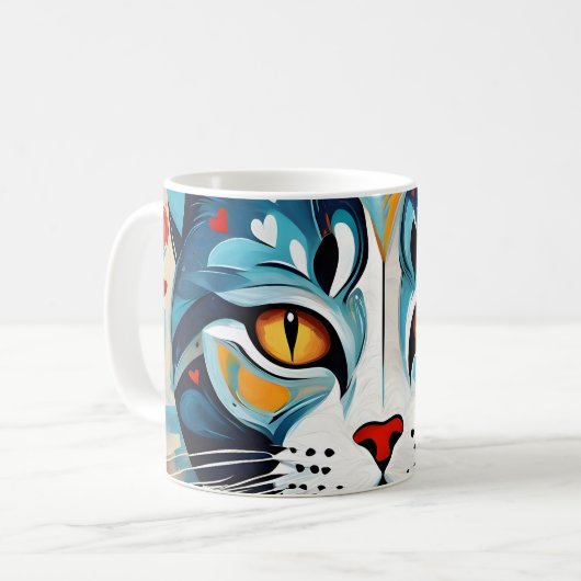 Cat Hearted Kaffeetasse (Vorderseite Links)