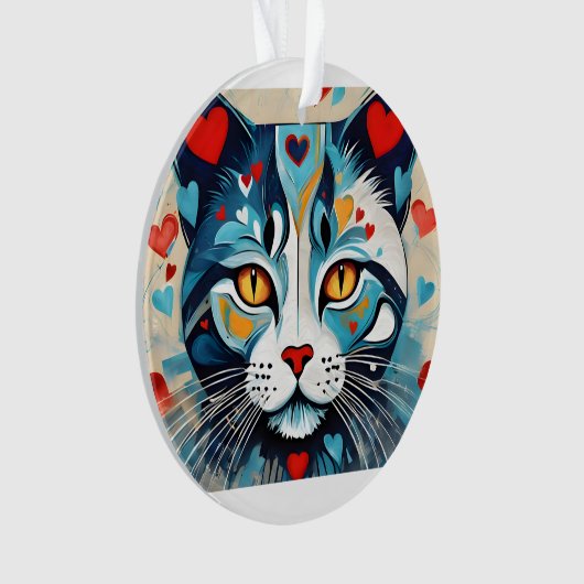 Cat Hearted Ornament (Vorderseite)