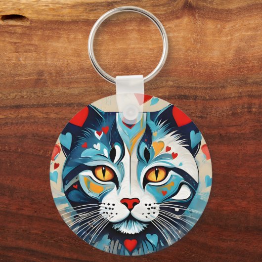 Cat Hearted Schlüsselanhänger (Rückseite)