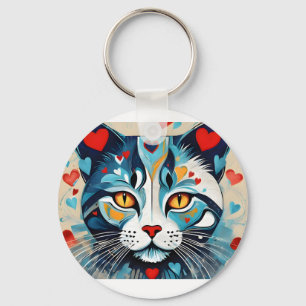 Cat Hearted Schlüsselanhänger