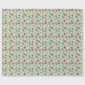 Cat Hearts Valentine Gift Wrapping Paper - Green Geschenkpapier (Flach)