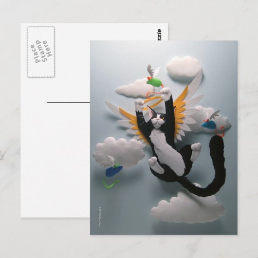 Cat Heaven Postkarte (Vorne/Hinten)