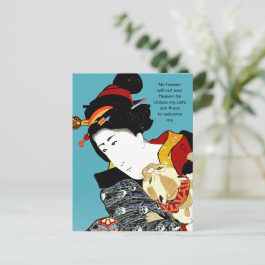 Cat Heaven Postkarte (Stehend Vorderseite)