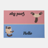Cat Hello Good Bye Door Mat Fußmatte (Vorderseite)