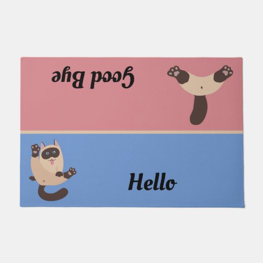 Cat Hello Good Bye Door Mat Fußmatte (Vorderseite)