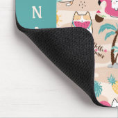 Cat Hello Summer Beach Kitty Vacation Mouse Pad Mousepad (Ecke)