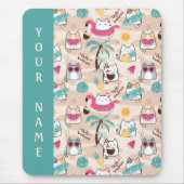 Cat Hello Summer Beach Kitty Vacation Mouse Pad Mousepad (Vorne)