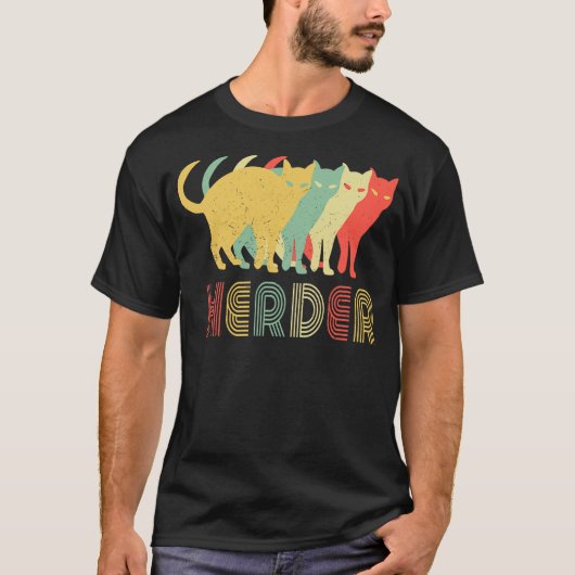 Cat Herder, Herding Cats Idiom, Kindergarten Schoo T-Shirt (Vorderseite)