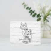 Cat Hieroglyphics Postkarte (Stehend Vorderseite)