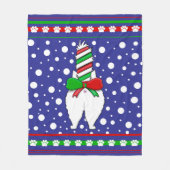 Cat Hintern Christmas Green Fleecedecke (Vorderseite)